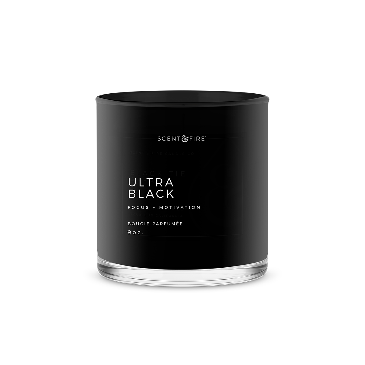 Ultra Black Scented Candle